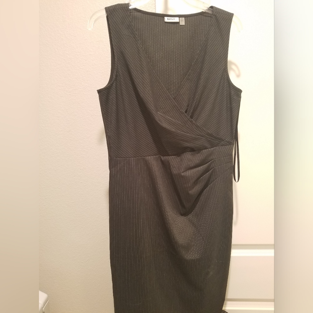 DKNY Pinstriped sleeveless dress size 10 Brand New